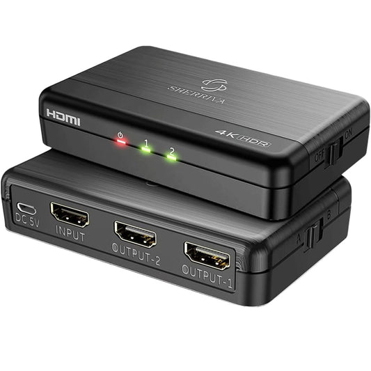 4K HDMI Splitter 1 in 2 Out – 4K@60Hz, 1080p@240Hz, HDMI 2.0