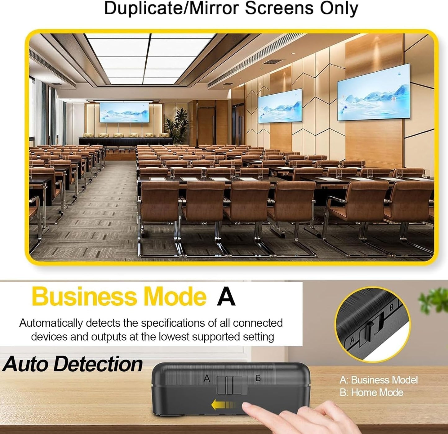 4K HDMI Splitter 1 in 4 Out – 4K@60Hz, 1080p@240Hz, Auto Downscaling