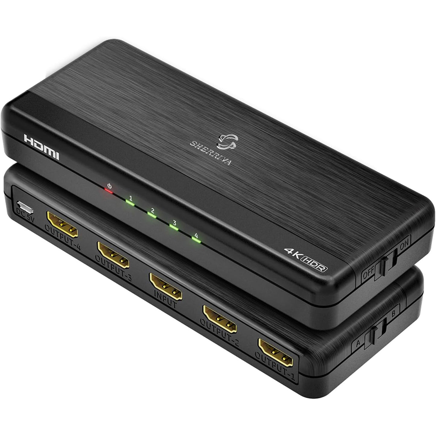 4K HDMI Splitter 1 in 4 Out – 4K@60Hz, 1080p@240Hz, Auto Downscaling