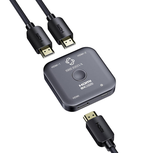 10K 8K HDMI Switch – 2 in 1 Out, Bi-Directional, 8K@60Hz, 4K@240Hz