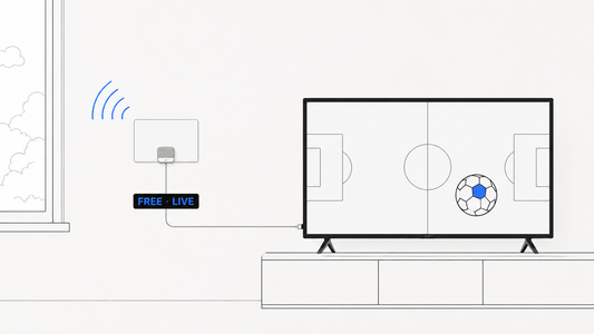 sherriva's indoor antenna brings free live sports to your TV with a simple, clean setup.