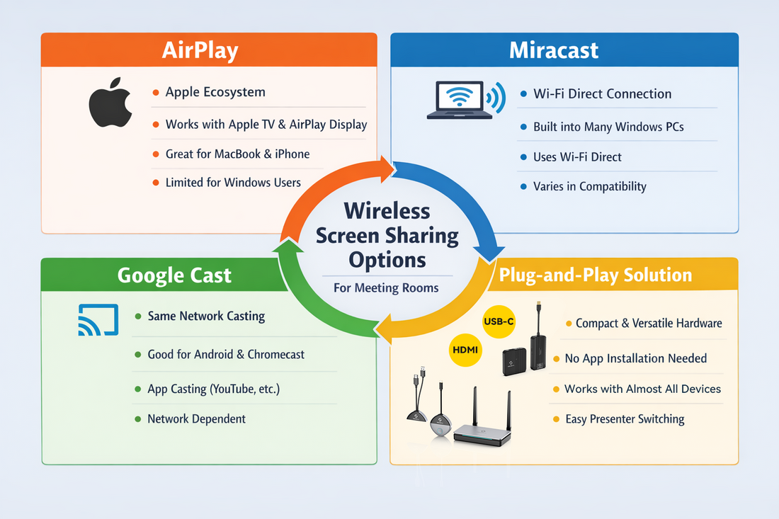 Wireless Screen Sharing in Meeting Rooms
