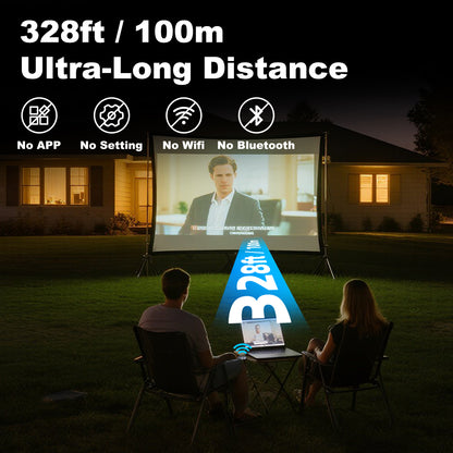 Wireless HDMI & USB-C Transmitter/Receiver - 0.05s Ultra-Low Latency, 328ft Range, No Wi-Fi or App Needed