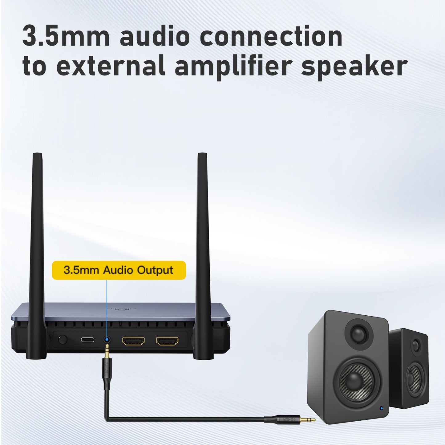 SHERRIVA: 2-in-1 HDMI & USB Type-C Transmitter and Receiver