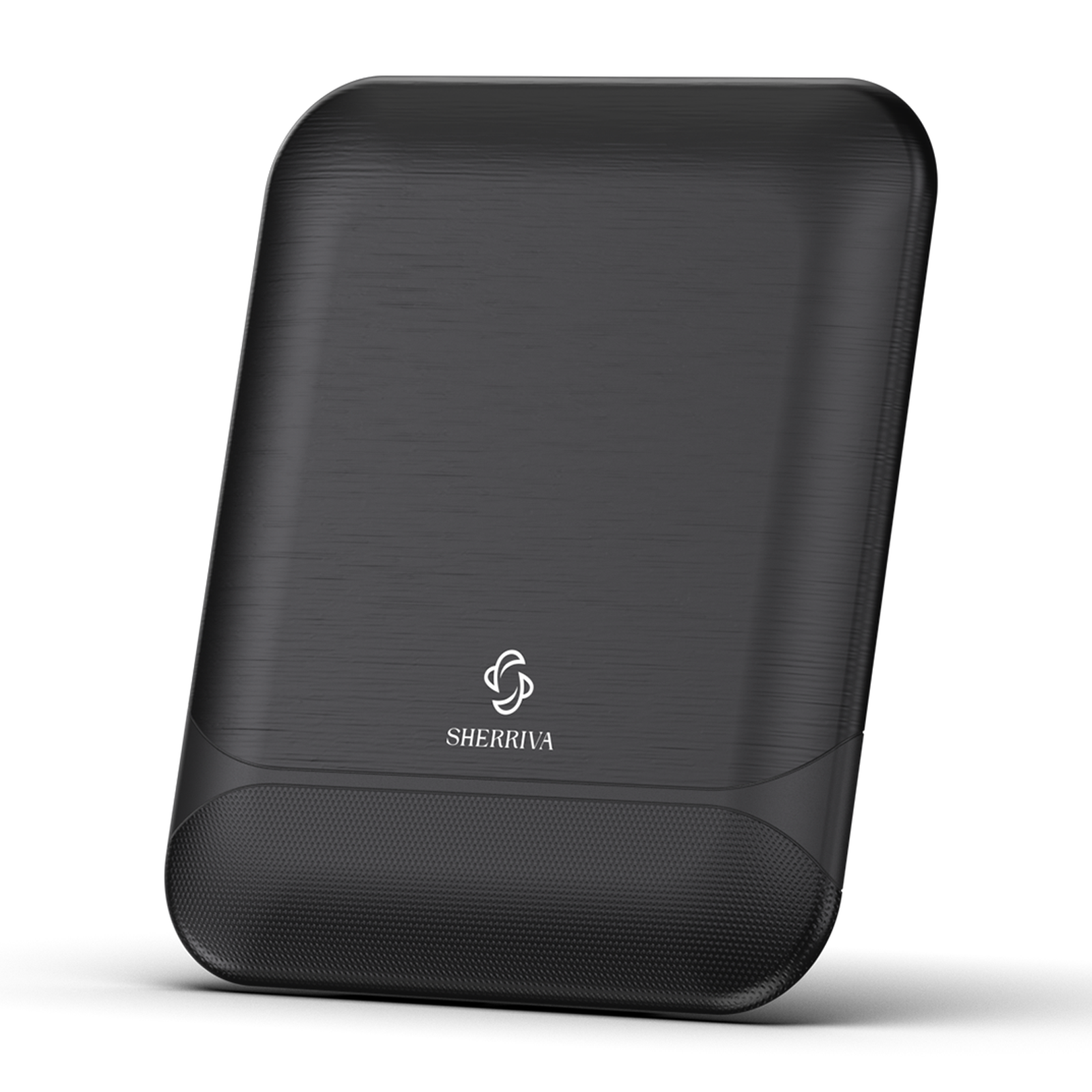 Black electronic device - digital antenna with 'SHERRIVA' logo on a white background