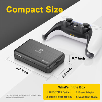 Compare the splitter with the PS controller