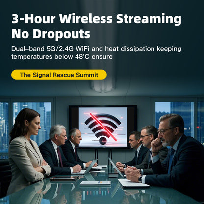 Using SHERRIVA's USB-C Transmision Kit can make sure 3-hour wireless streaming, no dropputs.