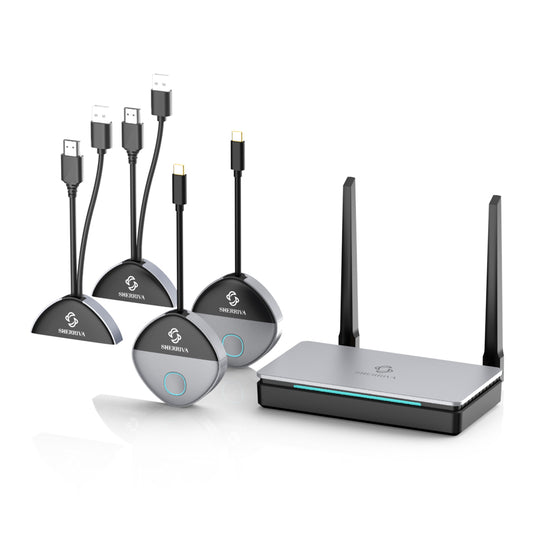 Wireless HDMI for Screen Sharing | USB-C & HDMI Dual Input | No Wi-Fi or App Needed | Plug & Play
